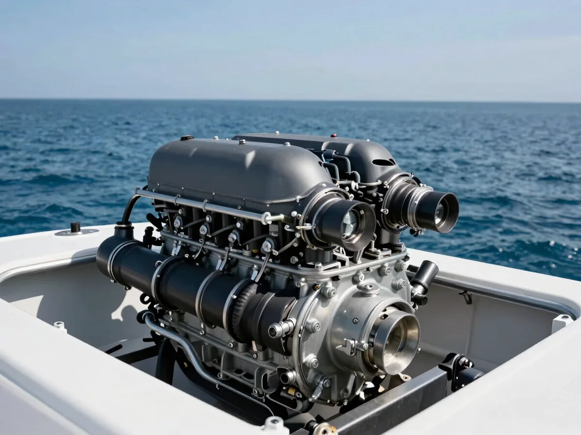 Editorial marine performance photograph of a Yamaha TR-1 SuperJet